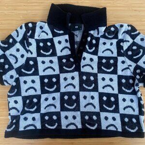 Lazy Oaf terry cropped polo sz UK 22